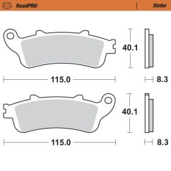 BRAKE PAD ROADPRO SINTER - 17212630