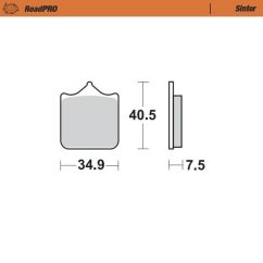 BRAKE PAD ROADPRO SINTER - 17212631