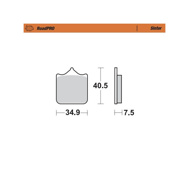BRAKE PAD ROADPRO SINTER - 17212631