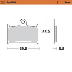 BRAKE PAD ROADPRO SINTER - 17212633