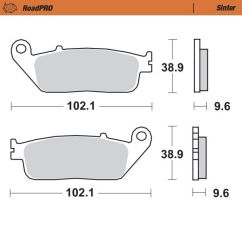 BRAKE PAD ROADPRO SINTER - 17212634
