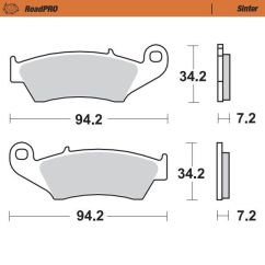 BRAKE PAD ROADPRO SINTER - 17212635