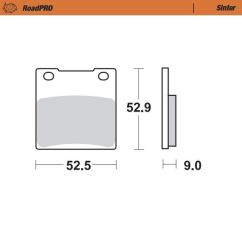 BRAKE PAD ROADPRO SINTER - 17212636