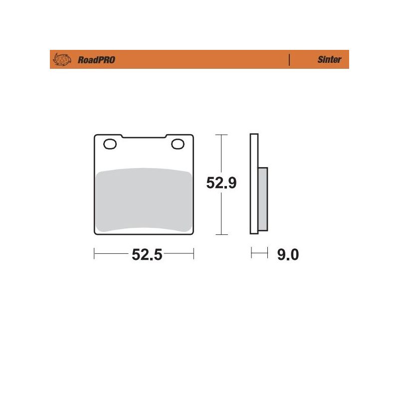 BRAKE PAD ROADPRO SINTER - 17212636