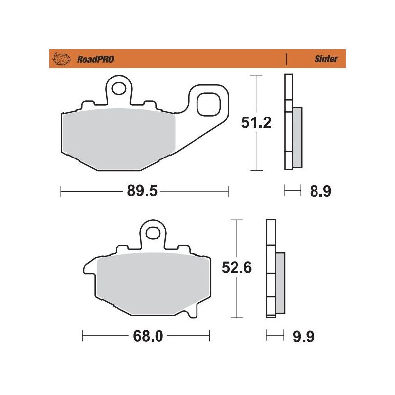 BRAKE PAD ROADPRO SINTER - 17212638