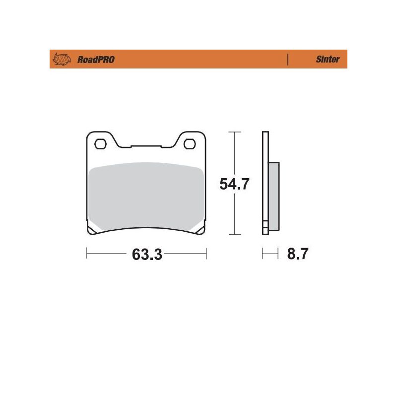 BRAKE PAD ROADPRO SINTER - 17212639
