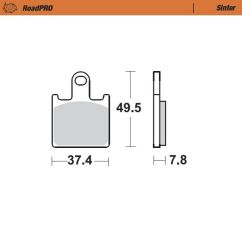 BRAKE PAD ROADPRO SINTER - 17212641