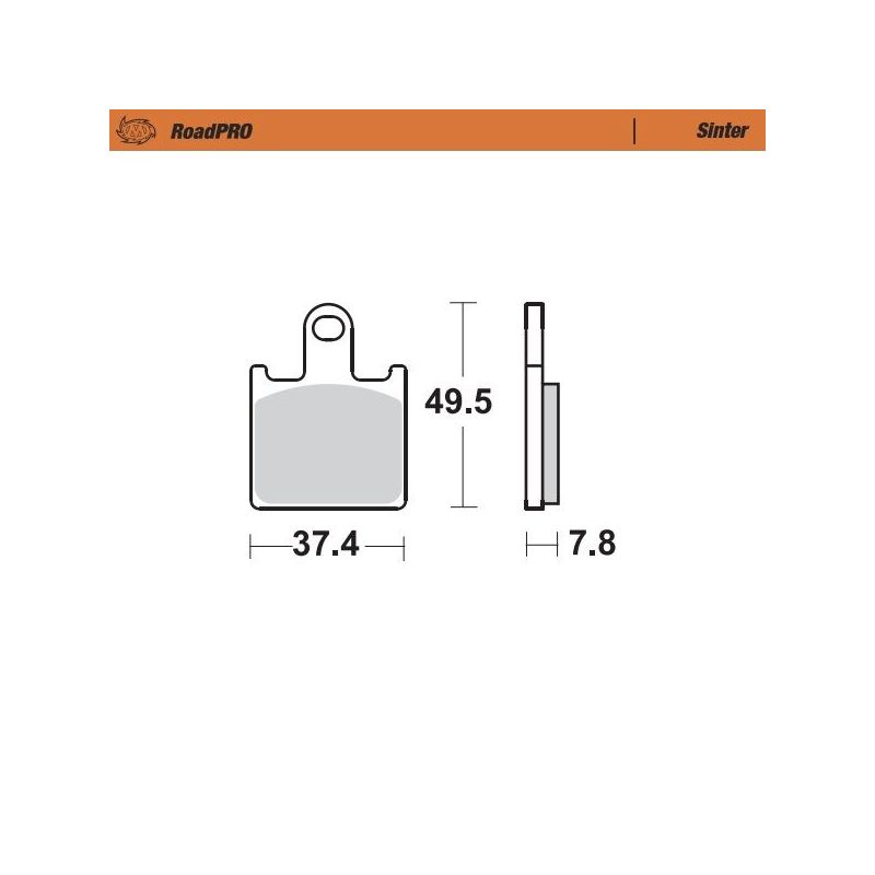 BRAKE PAD ROADPRO SINTER - 17212641