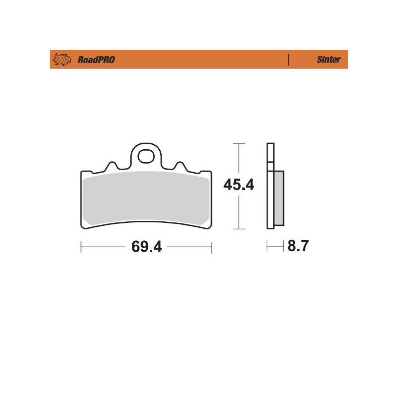 BRAKE PAD ROADPRO SINTER - 17212642