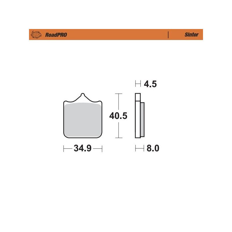 BRAKE PAD ROADPRO SINTER - 17212644