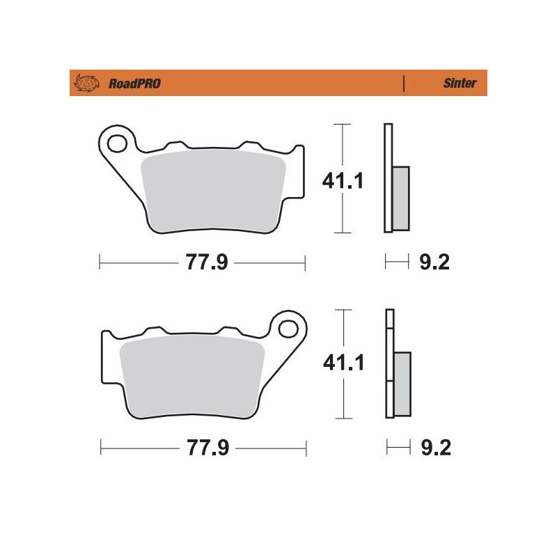 BRAKE PAD ROADPRO SINTER - 17212647
