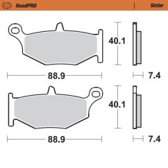 BRAKE PAD ROADPRO SINTER - 17212649