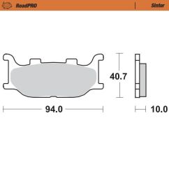 BRAKE PAD ROADPRO SINTER - 17212653