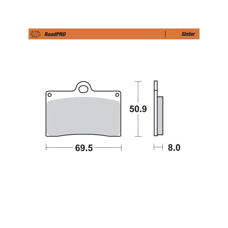 BRAKE PAD ROADPRO SINTER - 17212656