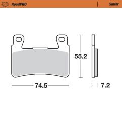BRAKE PAD ROADPRO SINTER - 17212663