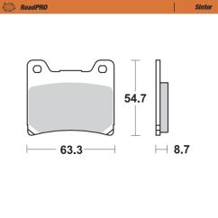 BRAKE PAD ROADPRO SINTER - 17212670