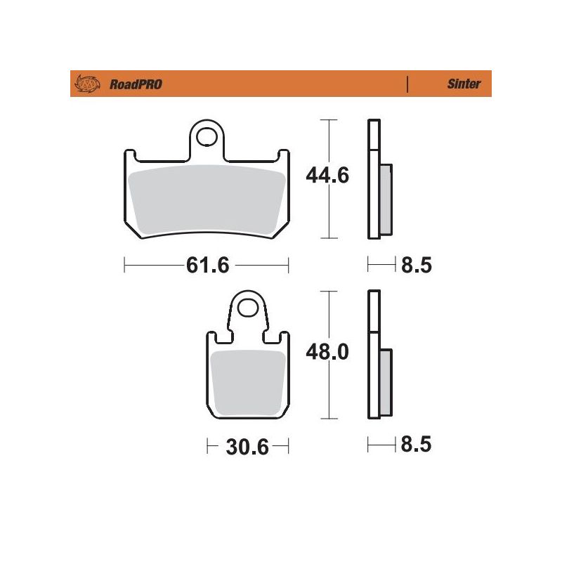 BRAKE PAD ROADPRO SINTER - 17212679