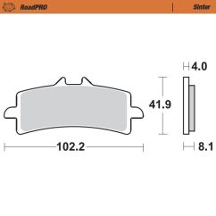 BRAKE PAD ROADPRO SINTER - 17212687