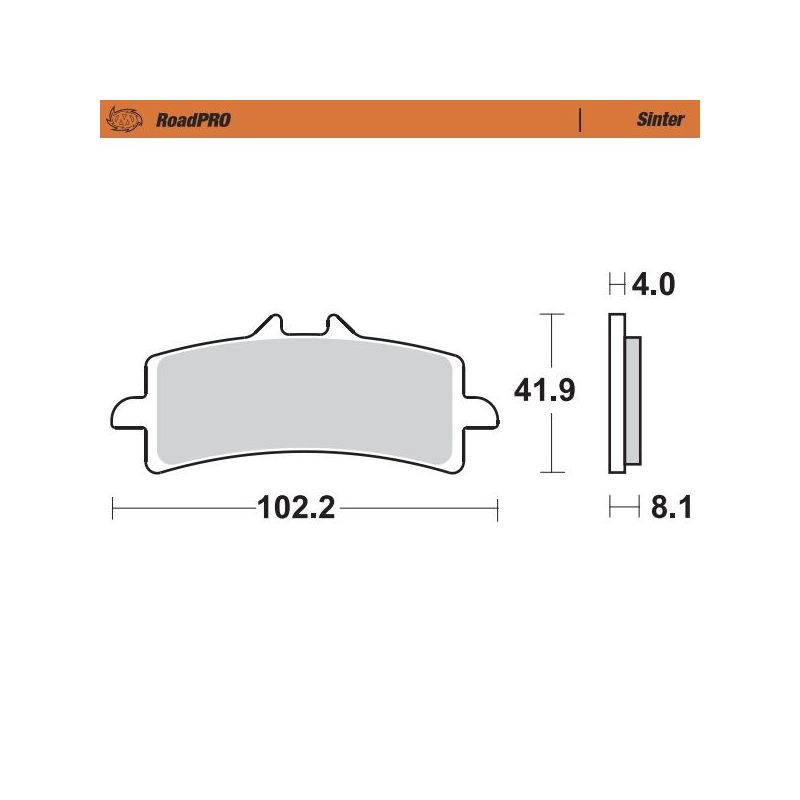 BRAKE PAD ROADPRO SINTER - 17212687