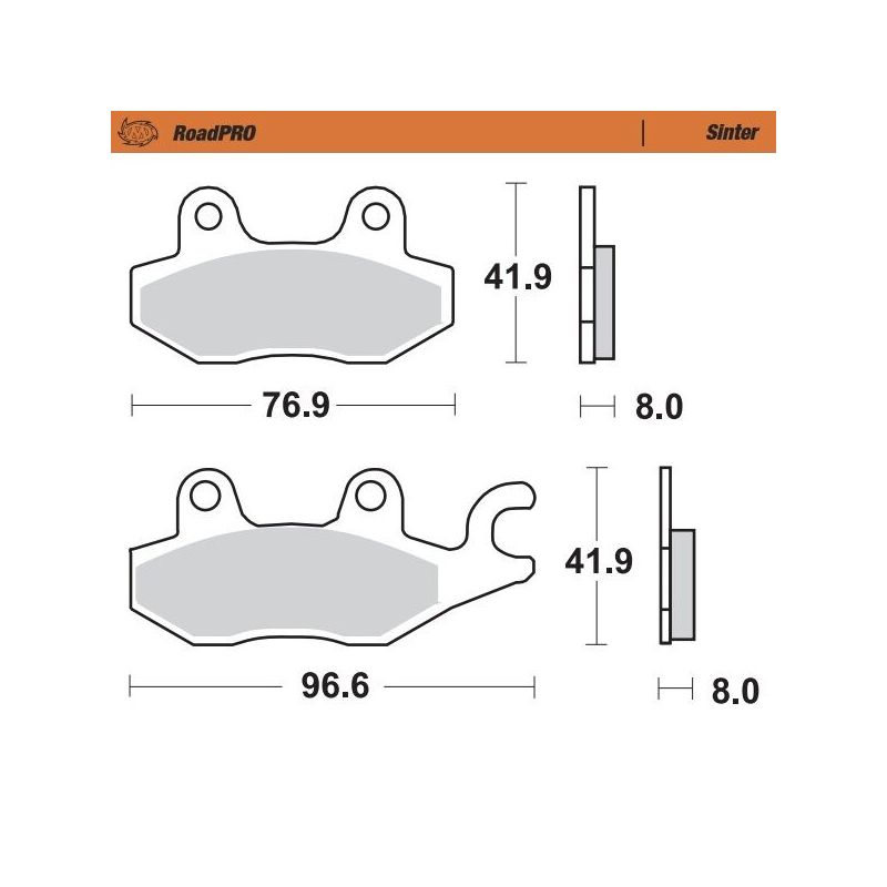 BRAKE PAD ROADPRO SINTER - 17212709