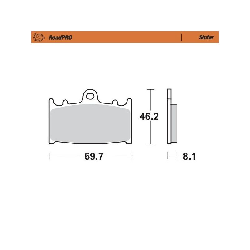 BRAKE PAD ROADPRO SINTER - 17212724