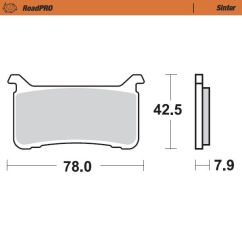 BRAKE PAD ROADPRO SINTER - 17212810