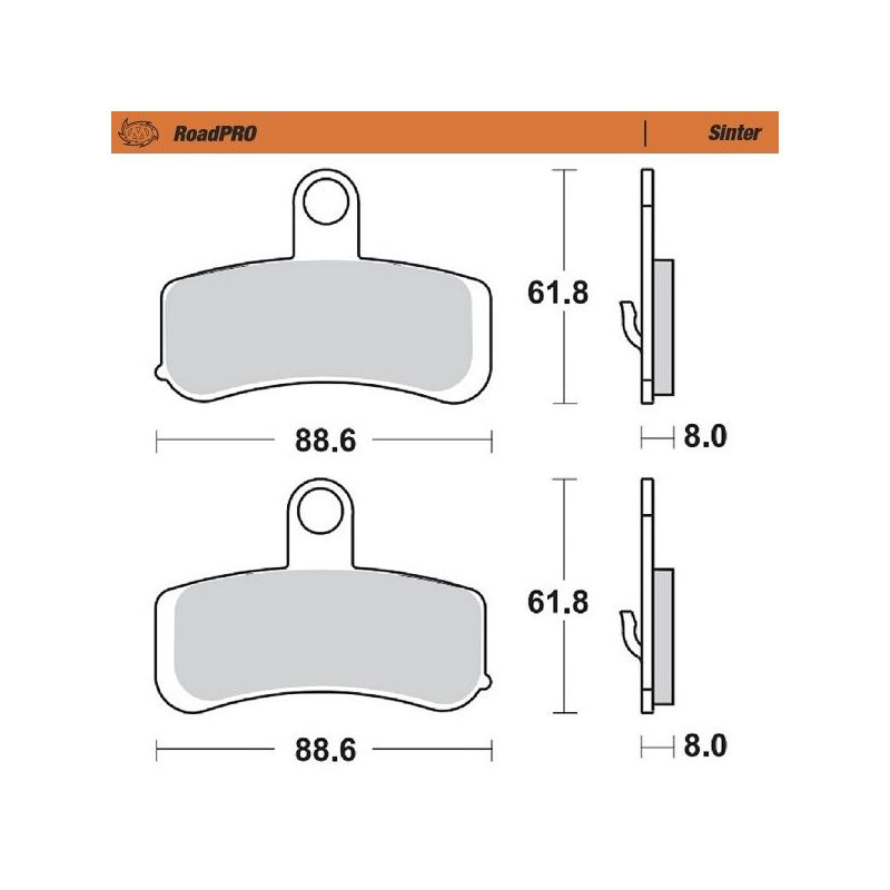 BRAKE PAD ROADPRO SINTER - 17212821