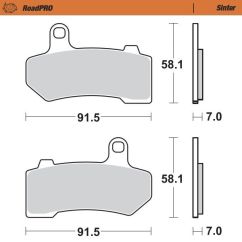 BRAKE PAD ROADPRO SINTER - 17212827