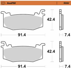 BRAKE PAD ROADPRO SINTER - 17213669
