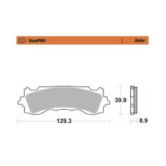 BRAKE PAD ROADPRO SINTER - 17213670