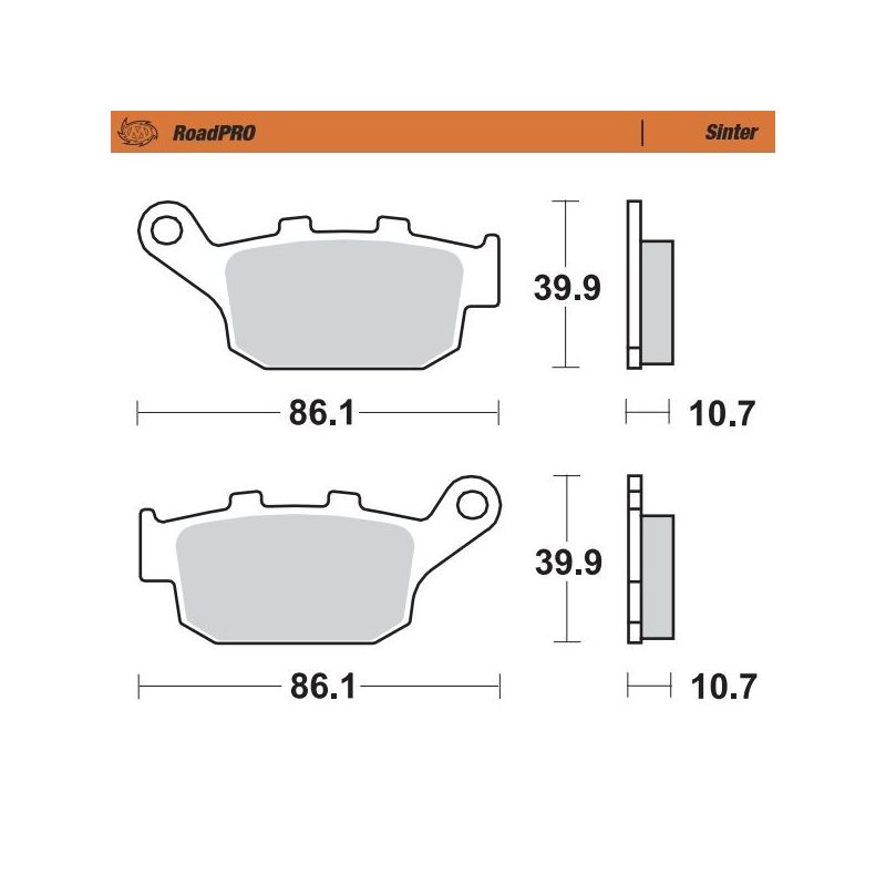 BRAKE PAD ROADPRO SINTER - 17212672