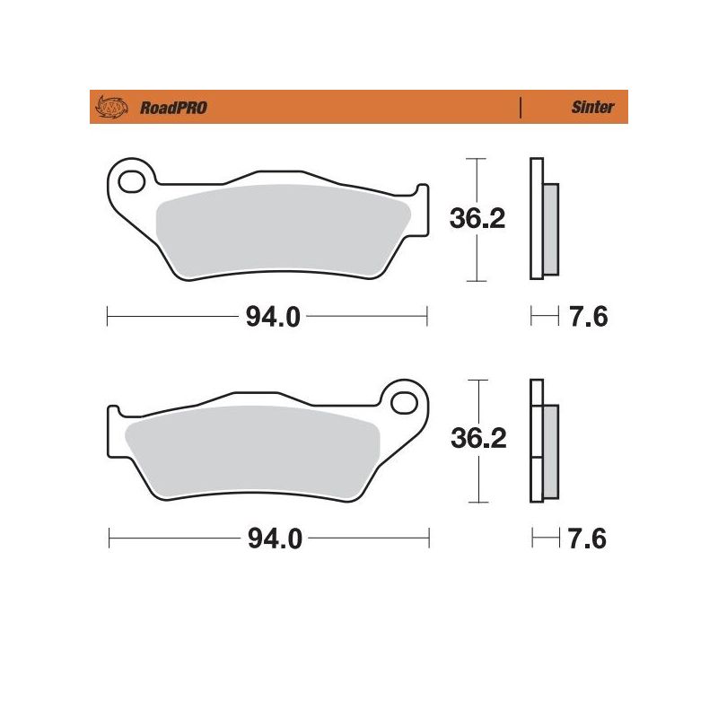 BRAKE PAD ROADPRO SINTER - 17212711