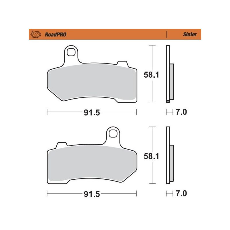 BRAKE PAD ROADPRO SINTER - 17212723