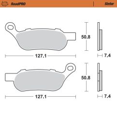 BRAKE PAD ROADPRO SINTER - 17212826