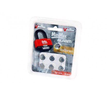 Piles pour antivol VECTOR Minimax+ Alarm - 1,5V (6 pièces)