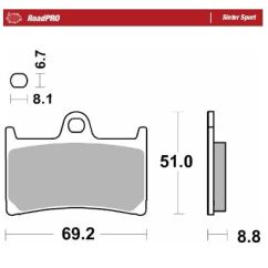BRAKE PAD ROADPRO SINTER SPORT - 17213676
