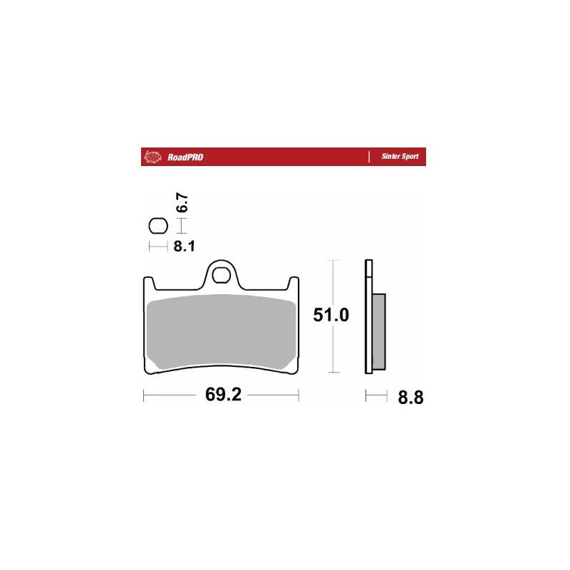 BRAKE PAD ROADPRO SINTER SPORT - 17213676