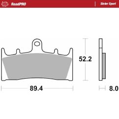 BRAKE PAD ROADPRO SINTER SPORT - 17213679