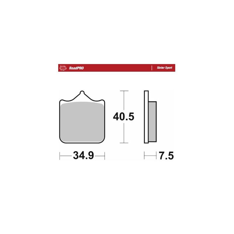 BRAKE PAD ROADPRO SINTER SPORT - 17213684