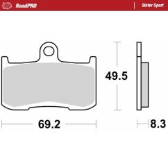 BRAKE PAD ROADPRO SINTER SPORT - 17213685