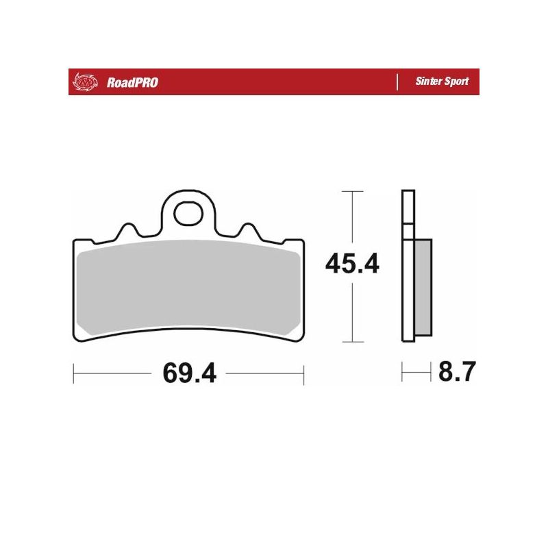 BRAKE PAD ROADPRO SINTER SPORT - 17213691