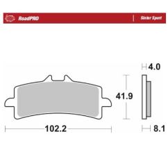 BRAKE PAD ROADPRO SINTER SPORT - 17213693