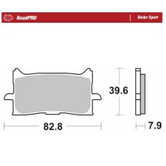 BRAKE PAD ROADPRO SINTER SPORT - 17213695