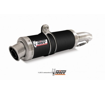 Silencieux double MIVV GP inox brossé noir Aprilia RSV1000