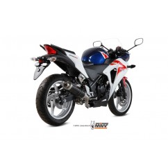 Silencieux MIVV GP inox brossé noir/casquette inox Honda CBR250R