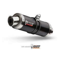 Silencieux MIVV GP inox brossé noir/casquette inox Honda CBR250R