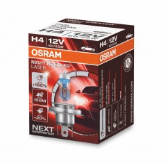 Ampoules OSRAM H4 Night Breaker Laser 12V 60/55W P43t-38 - par paire