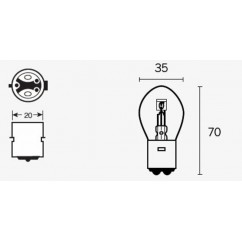 Ampoule TECNIUM S1 12V 25/25W - x10