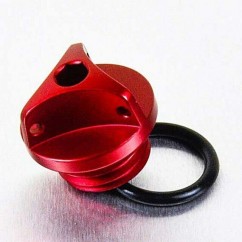 CAP OIL FILLER ALUM BMW RED