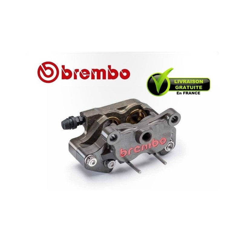 Etrier BREMBO ARRIERE AXIAL 2 PARTIES P4 24 CNC ENTRAXE 64MM POUR DISQUE 8MM